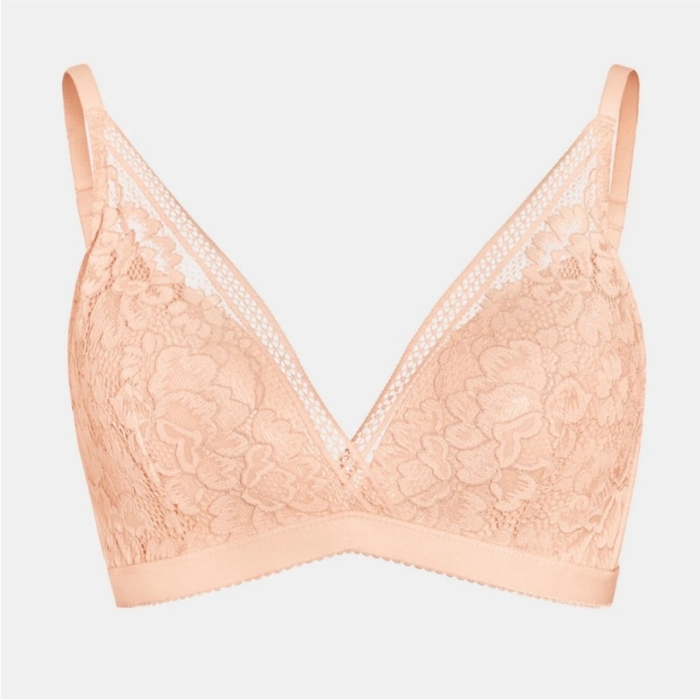 KNIX | Lace Deep-V Bralette Peony